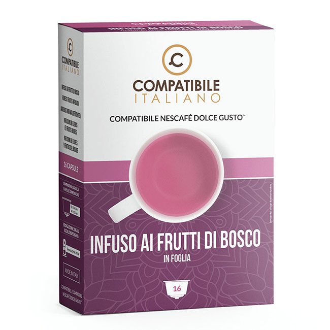 Cialdeitalia Infuso Frutti Di Bosco 16 capsule compatibili Nescafè Dolce Gusto